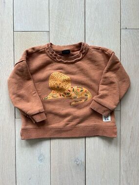 Art Class Kids' Rust Lion Graphic Sweatshirt EUC Size 2T